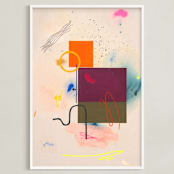 "Count Your Blessings Before They Hatch" - Art Print in Seashell by Keren Toledano - Framed