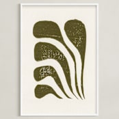 "Growth I" - Art Print in Olive Green by Alisa Galitsyna - Framed