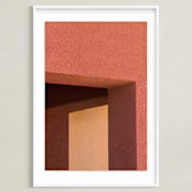 "Day to Day 2" - Art Print in Burnt Terracotta Red by Lisa Sundin - Framed