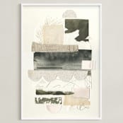 "Reflected" - Art Print in Beige by Lorent and Leif - Framed