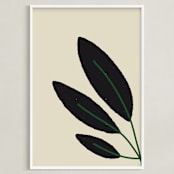 "Moussonnerie II" - Art Print in Black by Alex Roda - Framed
