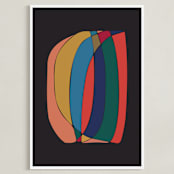 "Fragments" - Art Print in Chalkboard by Romina Gadler - Framed