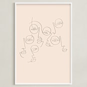 "lunettes" - Art Print in Linen by On Friday We - Framed
