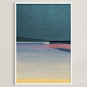 "Horizons III" - Art Print in Lagoon by Sumak Studio - Framed