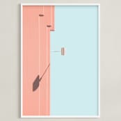 "Palm Springs - A Color Study I" - Art Print in Palm Springs Blue by Lisa Sundin - Framed