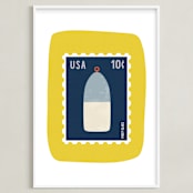 "Oh Buoy" - Art Print in Sunshine by Nadia Hassan - Framed