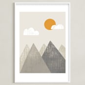 "The Mountains are Calling in the Morning" - Art Print in Mountain by Meghan Hageman - Framed