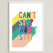 "Can't Stop" - Art Print in Candy by Katy Clemmans - Framed