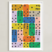 "Fun & Games I" - Art Print in Multi by Ampersand Design Studio - Framed