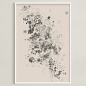 "Fount of Flora" - Art Print in clay by Design Lotus - Framed