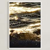 "Sea Sparkle II" - Art Print in champagne by KIMBERLY SMITH - Framed