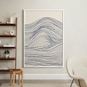 "Rolling Waves I" - Art Print in Deep Ocean by Jayne Alfieri - In a Room