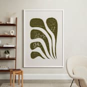 "Growth I" - Art Print in Olive Green by Alisa Galitsyna - In a Room