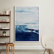 "Ice Out" - Art Print in Ice Blue by Karen Kaul - In a Room