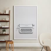 "The Typewriter" - Art Print in White on white by Cristiane - In a Room