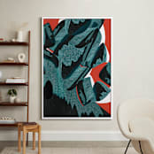 "Stellar Waves" - Art Print in Emerald by Huda Lully - In a Room