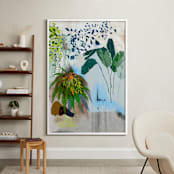 "A Composition of Plants" - Art Print in Blue Safari by Yanni Hui - In a Room