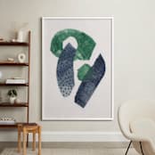"Earth & Sky I" - Art Print in Navy Blue by Alisa Galitsyna - In a Room