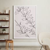 "magnolia study" - Art Print in peach by Qing Ji - In a Room