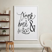 "Nice Work" - Art Print in White by Heather Francisco - In a Room