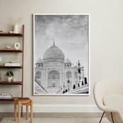 "Reflection of the Taj Mahal" - Art Print in Black and White by Heather Marie - In a Room