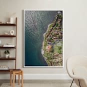 "Pool With A View" - Art Print in Sea Green by Christian Florin - In a Room