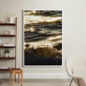 "Sea Sparkle II" - Art Print in champagne by KIMBERLY SMITH - In a Room