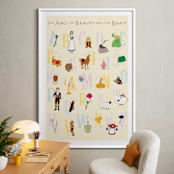 "The ABCs of Disney's Beauty and the Beast" - Art Print in Candlewax by Christie Kelly - In a Room