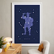 "Disney's Hercules Stars Are Born" - Art Print in Pruple by Rebecca Smith - In a Room