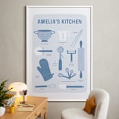 "Kitchenware" - Personalized Art Print in Slate by Dawn Pope - In a Room