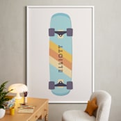 "Skateboard" - Personalized Art Print in Sky by David Michuki - In a Room