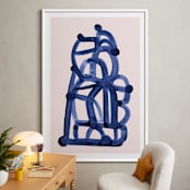 "Cloud Knots" - Art Print in Navy by Carol Barber - In a Room