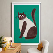 "Seal Point" - Art Print in Jade by Summer Winkelman - In a Room