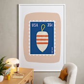 "Oh Buoy" - Art Print in Blush by Nadia Hassan - In a Room