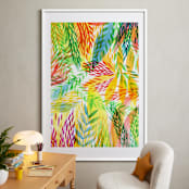 "Tropical" - Art Print in Sunny yellow by Alexandra Dzh - In a Room
