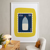 "Oh Buoy" - Art Print in Sunshine by Nadia Hassan - In a Room