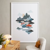 "sky valley" - Art Print in sky grey by so-mi - In a Room