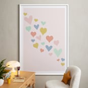 "wave of love" - Art Print in Charming Pink by Kasia Labocki - In a Room