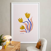 "A Flower For You, A Flower For Me III" - Art Print in Peony by Kayla King - In a Room