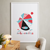 "Glink Glunk" - Art Print in Cherry by ERAY - In a Room
