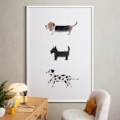 "it's a dog's world" - Art Print in clean white by Sheila Sunaryo - In a Room