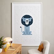 "mr LION" - Art Print in Raindrop by Bob Daly - In a Room