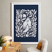 "Fairy House" - Art Print in Midnight by Kristen Knechtel - In a Room