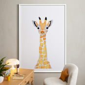 "baby animal.giraffe" - Art Print in merigold by Cass Loh - In a Room