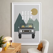 "Beep Beep" - Art Print in Forest by Christie Garcia - In a Room
