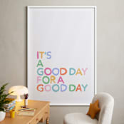 "Good Day Vibes" - Art Print in Candy by Inkblot Design - In a Room