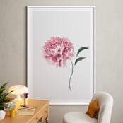 "Leaning In" - Art Print in Pretty Pink by Julie Cha - In a Room