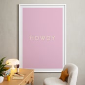 "Cowgirl II" - Art Print in Rose Petal Pink by Gwen - In a Room