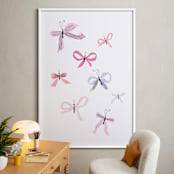"Butterfly Bows" - Art Print in Lavender by Baumbirdy - In a Room