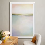 "Coral Bay" - Art Print in Coral Pink by AlisonJerry - In a Room